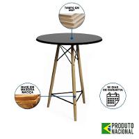 Mesa Bistrô De Madeira 60Cm Preta Cor: Preto - 3