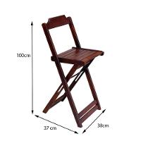 Kit 6 Jogos De Mesa Bistrô De Madeira Com 2 Cadeiras Dobravel Imbuia - Marrom