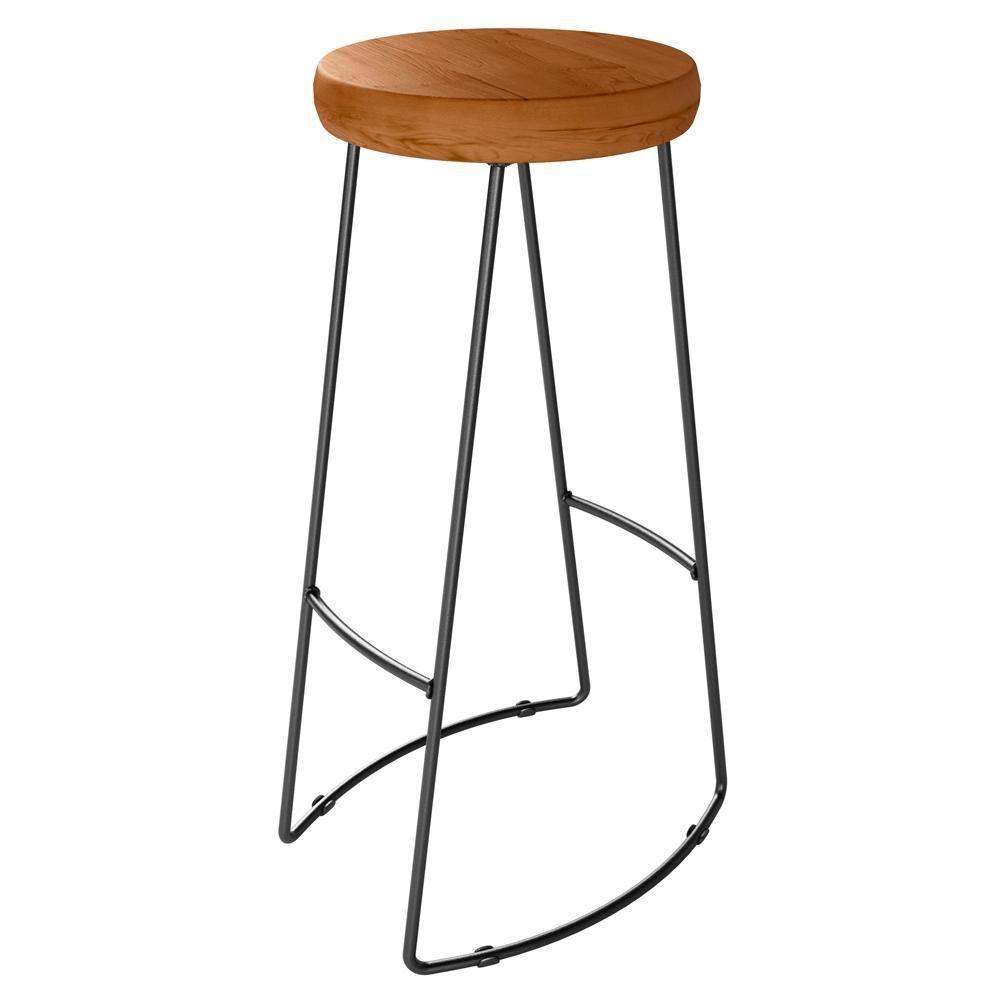 Mesa Bistro Bar E Kit 02 Banquetas Altas Aurum Peroba Preto Dhom Peroba Preto - 4