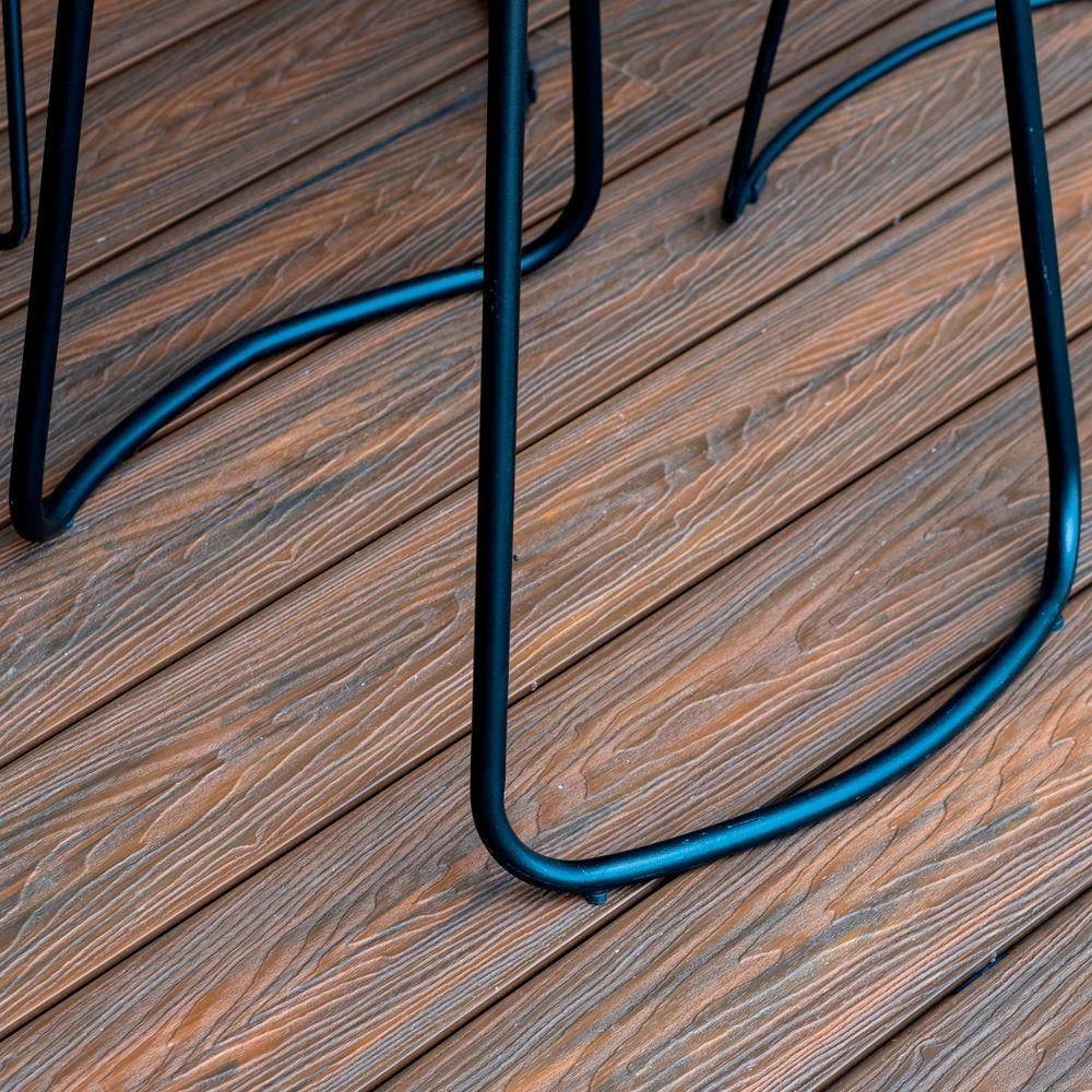 Mesa Bistro Bar E Kit 04 Banquetas Altas Aurum Peroba Preto Dhom Peroba Preto - 6