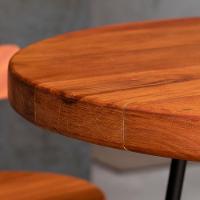 Mesa Bistro Bar E Kit 04 Banquetas Altas Aurum Peroba Preto Dhom Peroba Preto - 13