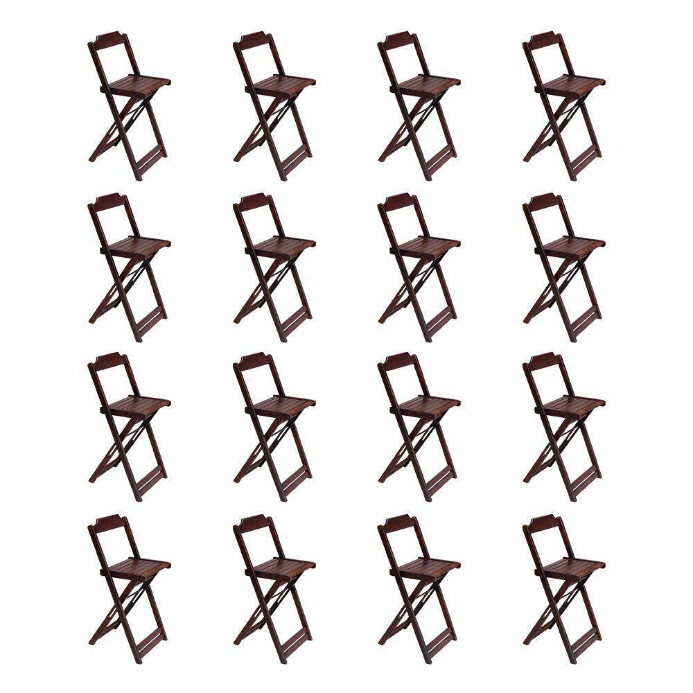 Kit 8 Jogos De Mesa Bistrô De Madeira Com 2 Cadeiras Dobravel Imbuia - Marrom - 4