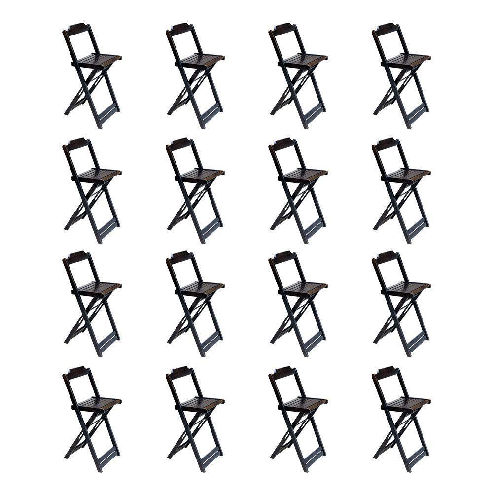 Kit 8 Jogos De Mesa Bistrô De Madeira Com 2 Cadeiras Dobravel Marrom - Marrom - 4