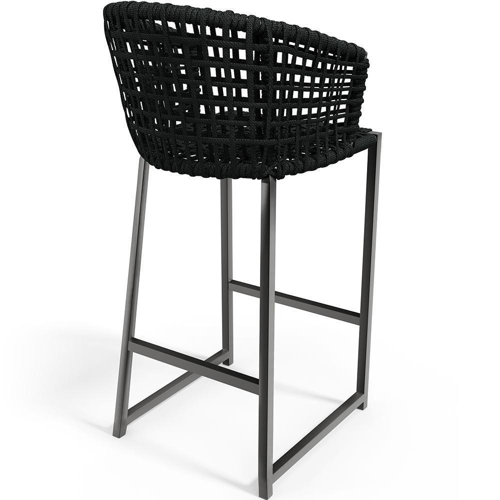 Kit Mesa Bistrô Com 03 Banquetas Área Gourmet D04 Preto - 2