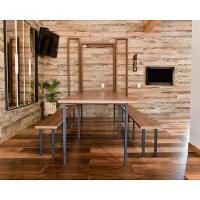 Conjunto Mesa Dobrável Retrátil De Parede Com Bancos 4,15m Noronha - 3