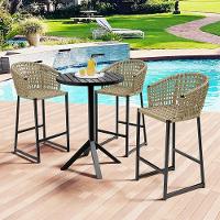 Mesa Bistrô Alta Para Área Gourmet Bar 105Cm Hani D04 Preto - 2