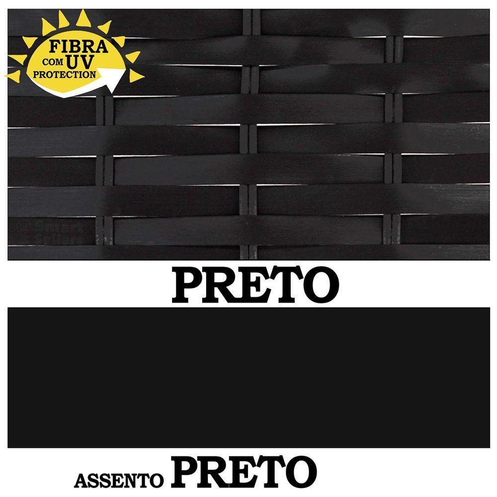 2 Banquetas Forts Baixa Fibra Ferro Com Bistrô Preto - 3