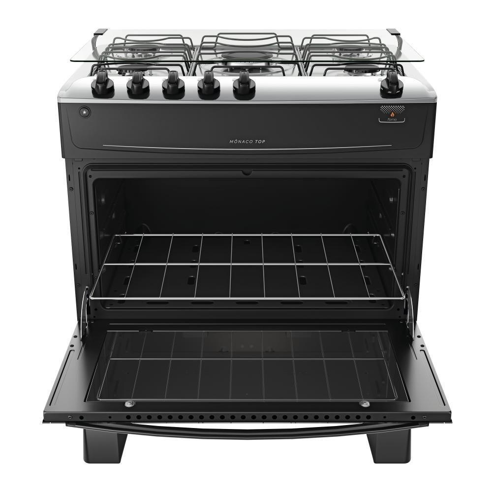 Fogão 5 Bocas Preto Com Mesa Inox Atlas Mônaco Top Bivolt - 7