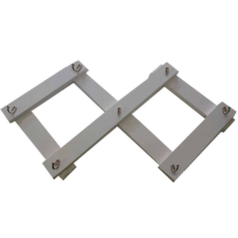 Cabideiro De Parede Sanfona Branco Em Mdf - 1