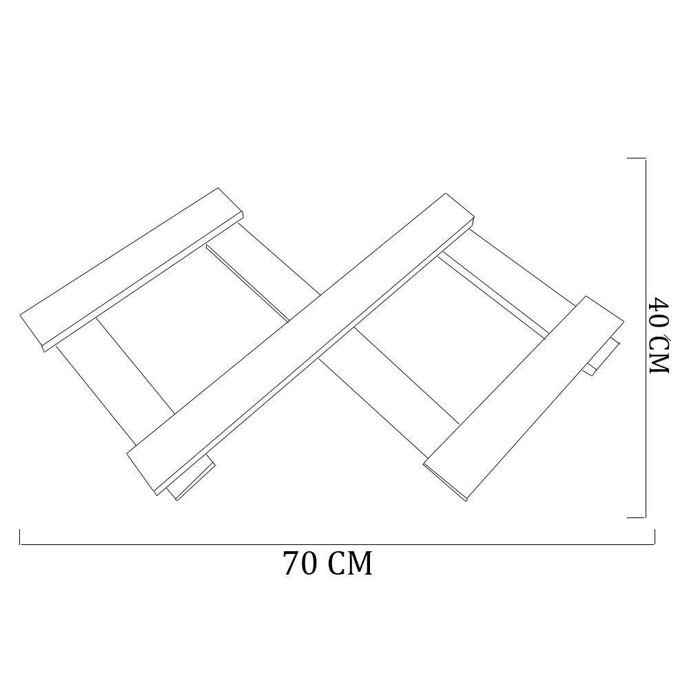Cabideiro De Parede Sanfona Branco Em Mdf - 3