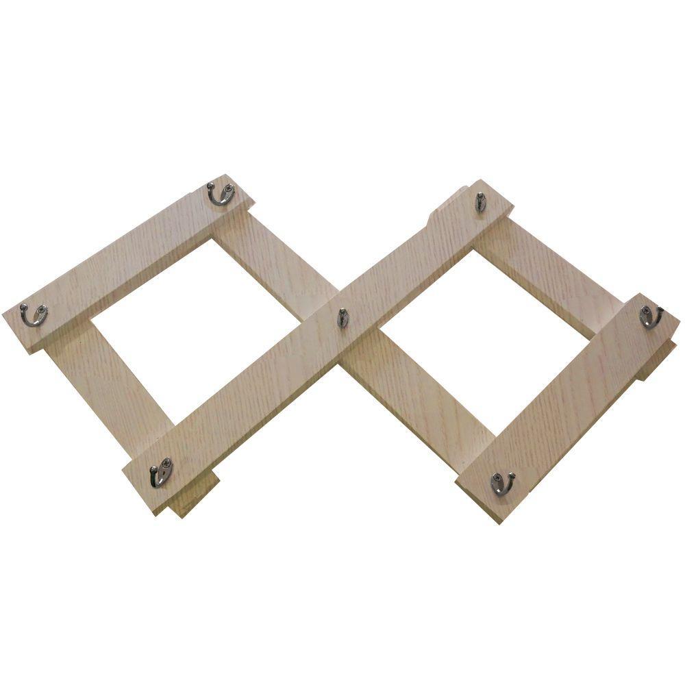 Cabideiro De Parede Sanfona Madeirado Em Mdf - 2