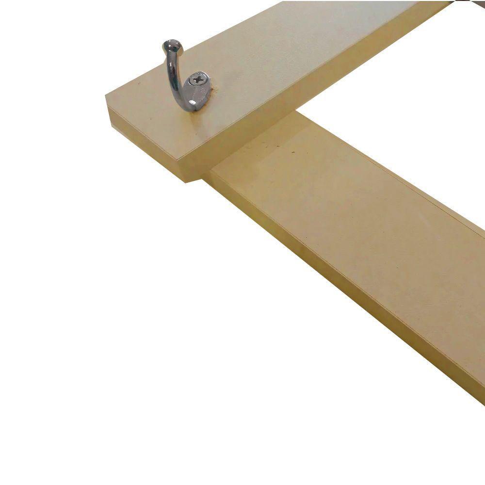 Cabideiro De Parede Sanfona Natural Em Mdf - 5