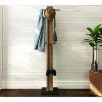 Cabideiro Mancebo De Chão Multiuso Az1018 Preto Nogal - 1