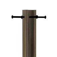 Cabideiro Mancebo De Chão Multiuso Az1018 Preto Nogal - 5