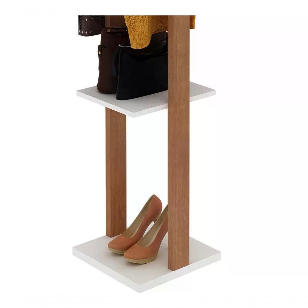 Cabideiro Mancebo De Chão Multiuso Az1019 Amendoa Branco Ame - 5