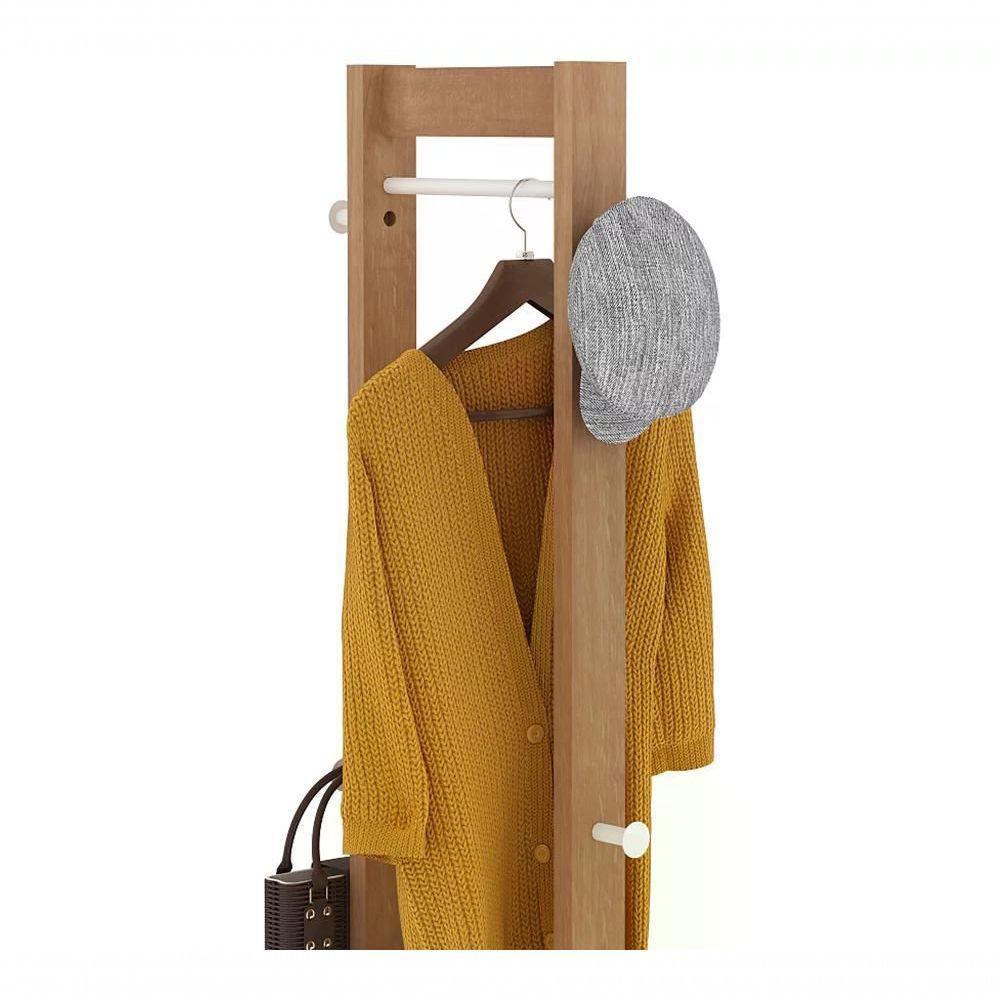 Cabideiro Mancebo De Chão Multiuso Az1019 Amendoa Branco Ame - 6