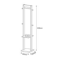 Cabideiro Mancebo De Chão Multiuso Az1019 Amendoa Branco Ame - 7