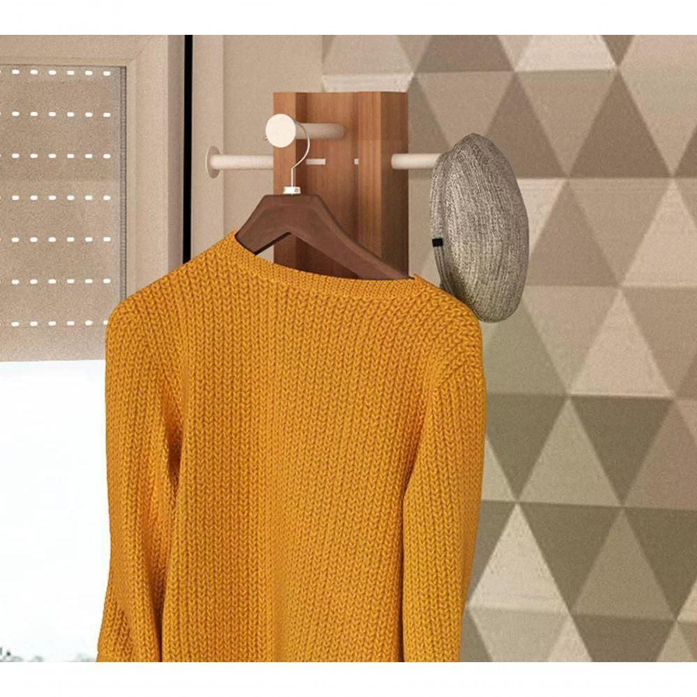 Cabideiro Mancebo De Chão Multiuso Az1018 Amendoa Branco Ame - 5