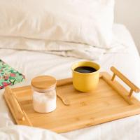 Bandeja De Bambu Oikos Com Alça 35cm Retangular - 4