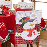 Kit De Capas De Cadeira Jantar Estampadas Natalina Ajustável c/ Elástico 04 pçs - Boneco De Neve - 2