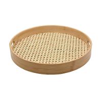 Bandeja De Bambu Oikos Com Palha 35cm Redonda - 1