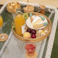 Bandeja De Bambu Oikos Com Palha 35cm Redonda - 3