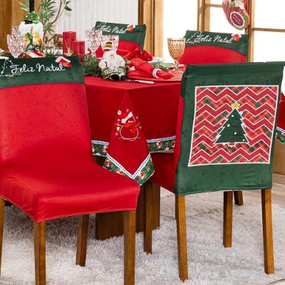 Kit Capas De Cadeira Jantar Estampadas Natalina Ajustável c/ Elástico 10 pçs - árvore De Natal