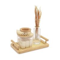 Bandeja De Bambu E Palha Oikos Com Alça 25cm Retangular - 1