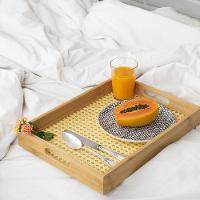 Bandeja De Bambu Oikos Com Palha 48cm Retangular - 2