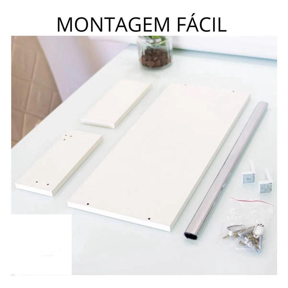 Kit 3 Cabideiros De Parede Branco - 2