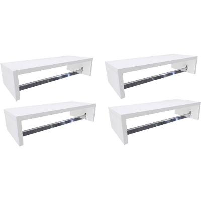 Kit 4 Cabideiros De Parede Branco