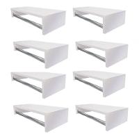 Kit 8 Cabideiros De Parede Branco - 1