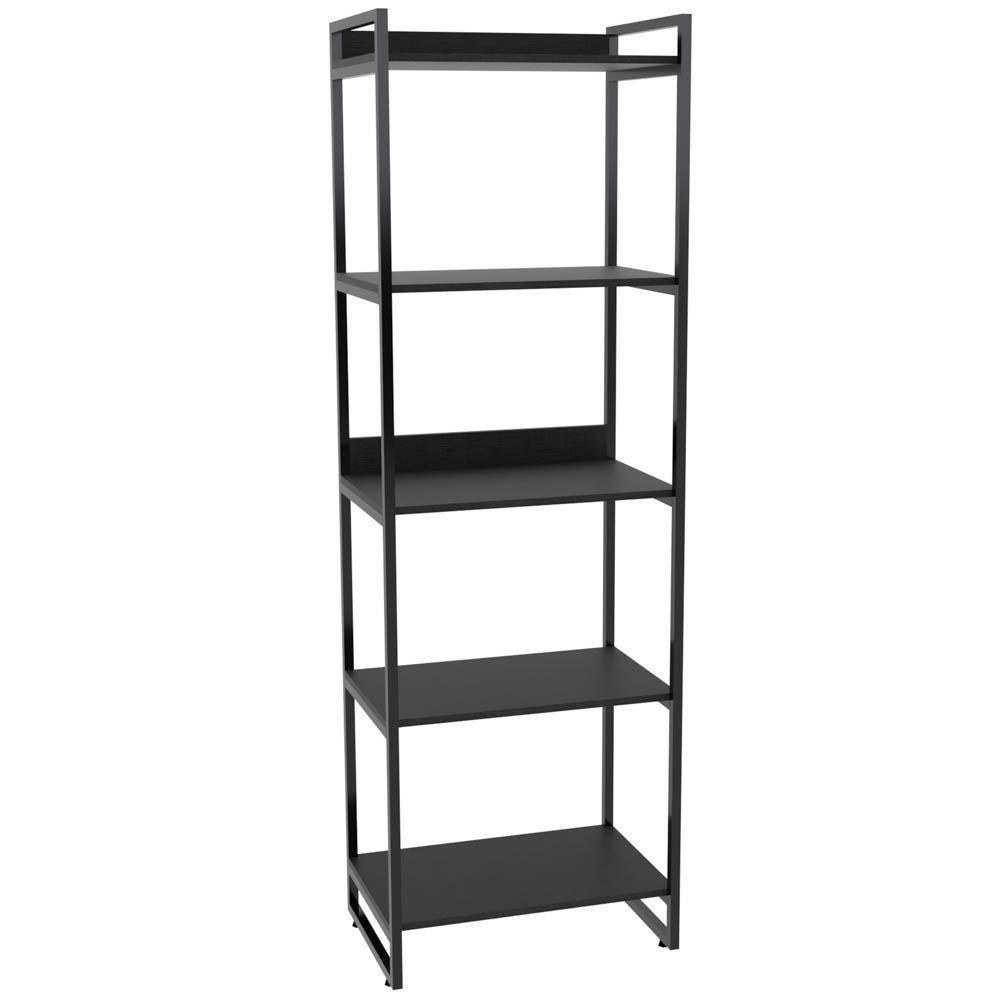 Kit 2 Estantes Com 5 Prateleiras Escritório 187x60cm Preto - 2