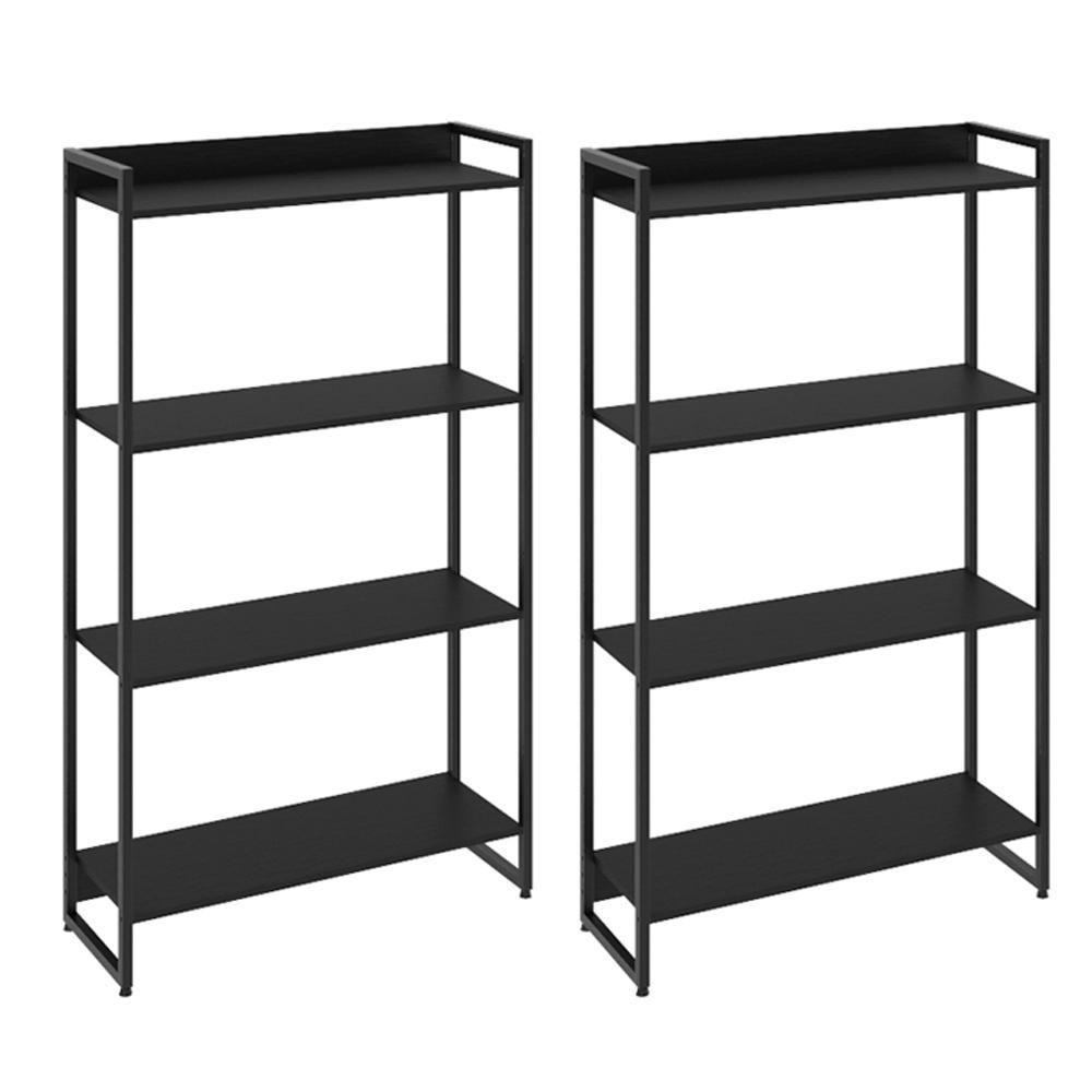 Kit 2 Estantes Escritório 4 Prateleiras 145x80cm Onix - 1