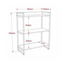 Kit 2 Estantes Com 3 Prateleiras Escritório 104x80 Cm Nogal - 11