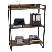 Kit 2 Estantes Com 3 Prateleiras Escritório 104x80 Cm Nogal - 16