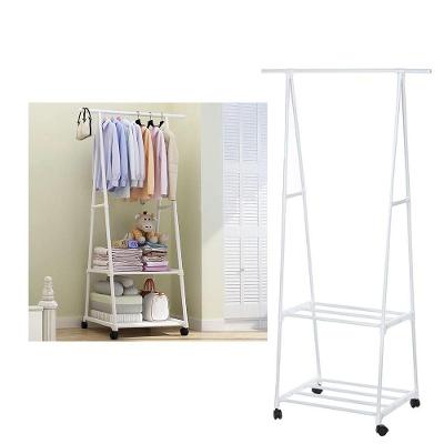 Arara Dupla Organizadora Sapatos Roupas Com Rodas