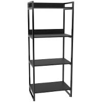 Kit 2 Estantes Com 4 Prateleiras Escritório 146x60cm Preto - 2