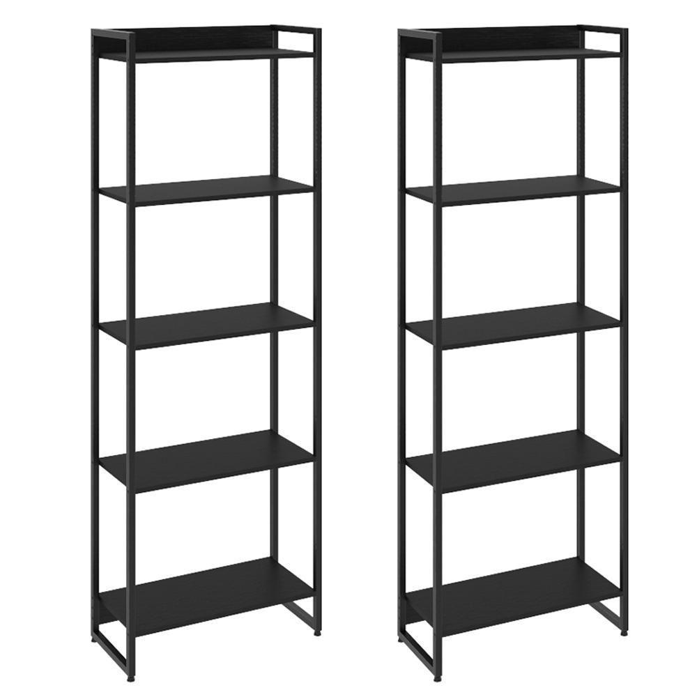 Kit 2 Estantes Escritório 5 Prateleiras 186x60cm Onix - 1