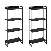 Kit 2 Estantes Escritório 4 Prateleiras 145x60cm Onix - 1