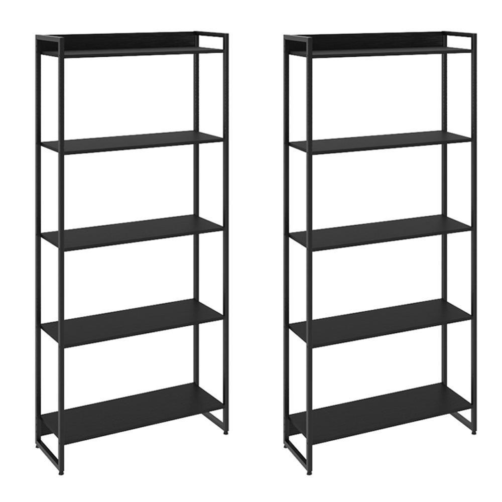 Kit 2 Estantes Escritório 5 Prateleiras 186x80cm Onix - 1