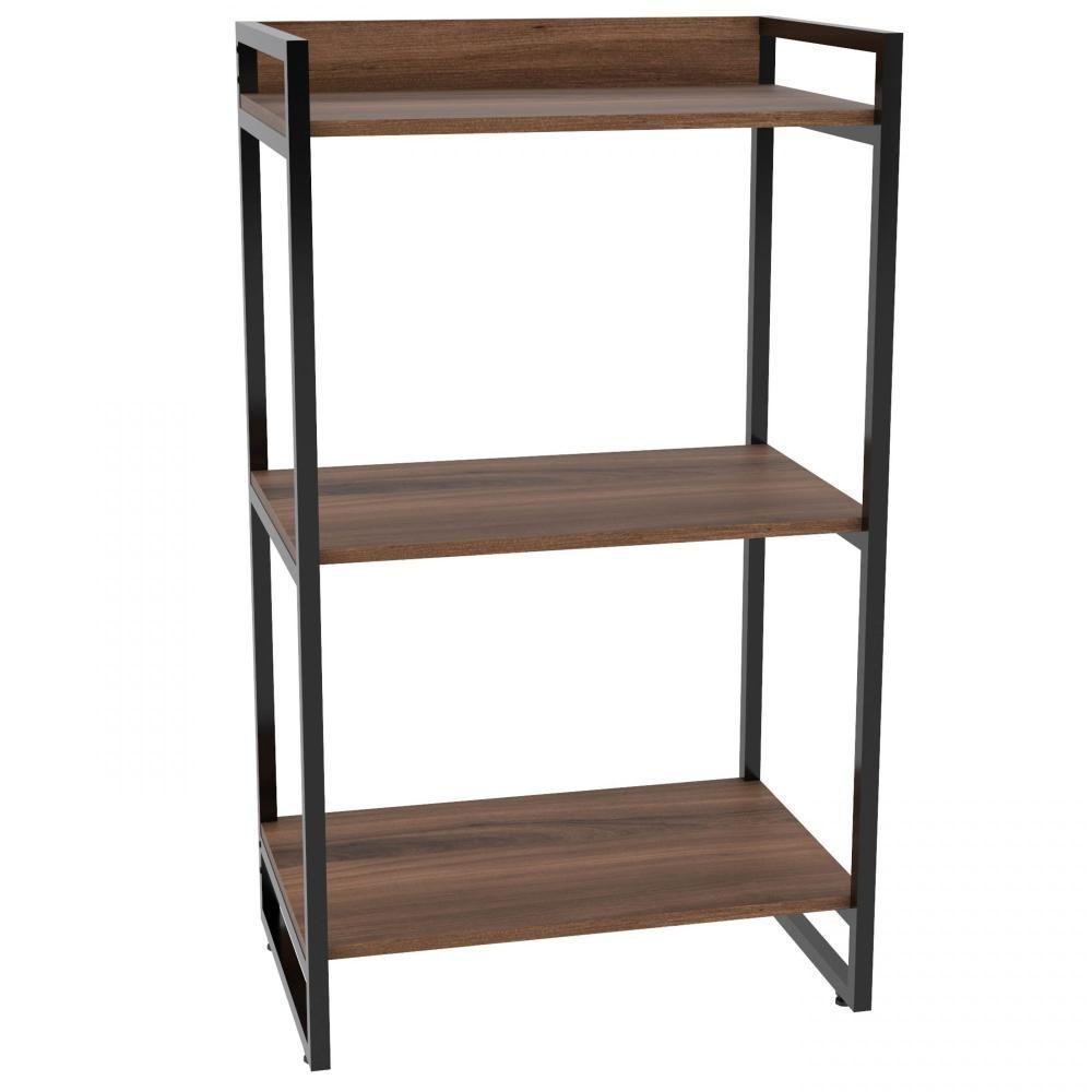 Kit 3 Estantes Com 3 Prateleiras Escritório 14x60 Cm Nogal - 2