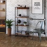 Kit Escritório Estante 4 Prateleiras Com Mesa 150Cm Nogal - 9