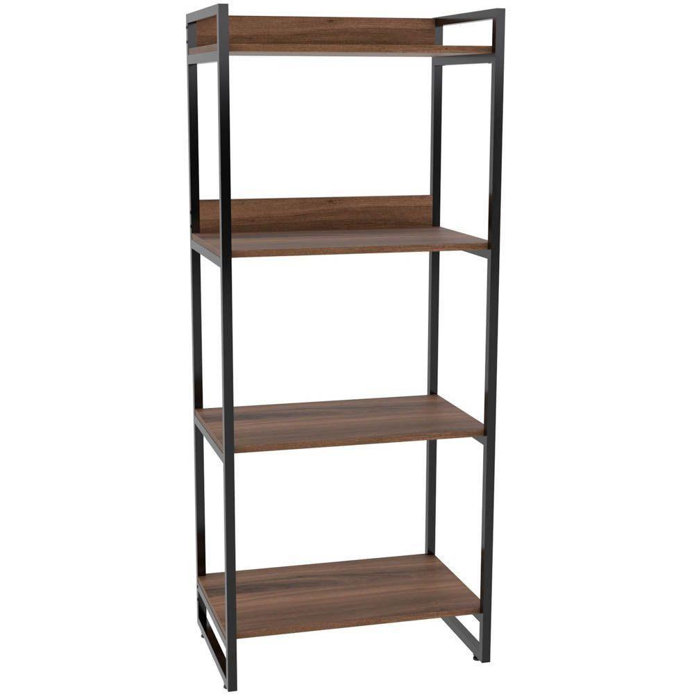 Kit 3 Estantes Com 4 Prateleiras Escritório 146x60 Cm Nogal - 2