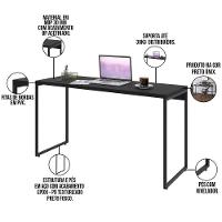 Kit Escritório Estante 4 Prateleiras Com Mesa 135Cm Onix