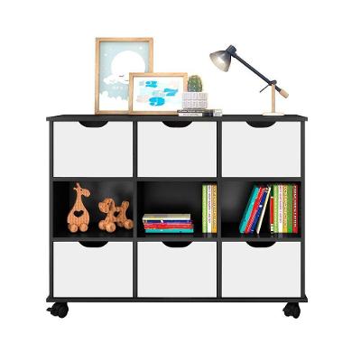 Nicho Organizador C/ 6 Gavetas Com Rodízio Preto/Branco