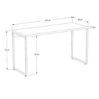 Kit Estante 5 Prateleiras Com Mesa 135Cm Carvalho Dark - 5