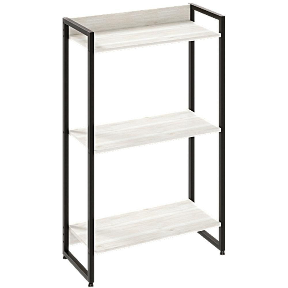 Kit Escritório Estante 3 Prateleiras Com Mesa 135Cm Snow - 7