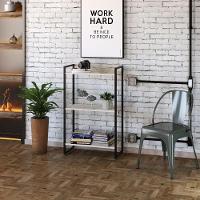 Kit Escritório Estante 3 Prateleiras Com Mesa 135Cm Snow - 9