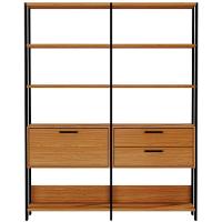 Kit 02 Estantes Trend D03 185X73Cm Freijó Preto Fosco - 3